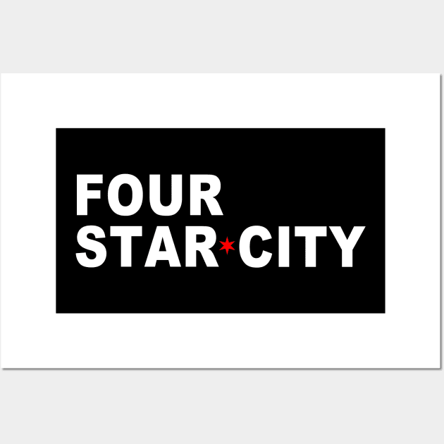 Four Star City Paper White Stacked Header Wall Art by FourStarCityMerch